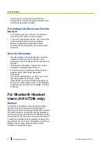 Preview for 8 page of Panasonic 96NKX-UT248 Operating Instructions Manual