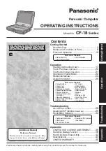 Preview for 1 page of Panasonic 9TGCF-181A Operating Instructions Manual