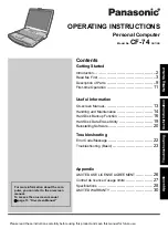 Preview for 1 page of Panasonic 9TGCF-741 Operating Instructions Manual