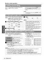 Preview for 24 page of Panasonic AE3000U - LCD Projector - HD 1080p Operating Instructions Manual