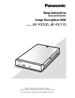 Preview for 1 page of Panasonic AF-FX100 Setup Instructions