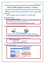 Preview for 1 page of Panasonic AFPX-COM5 Upgrade Procedure