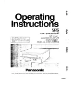 Preview for 1 page of Panasonic AG-1070 Operating Instructions Manual