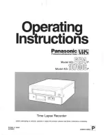 Panasonic AG-1070DCP Operating Instructions Manual preview