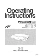 Preview for 1 page of Panasonic AG-1980 Operating Instructions Manual