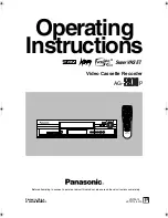 Preview for 1 page of Panasonic AG-3200P Operating Instructions Manual