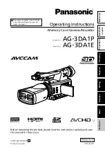 Panasonic AG-3DA1E Operating Instructions Manual preview