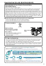 Preview for 9 page of Panasonic AG-3DA1E Operating Instructions Manual