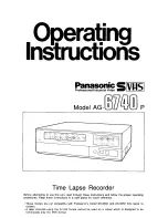 Preview for 1 page of Panasonic AG-6740P Operating Instructions Manual