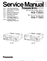 Preview for 1 page of Panasonic AG-7350 Service Manual