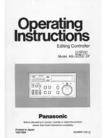 Предварительный просмотр 1 страницы Panasonic AG-A571 User Manual