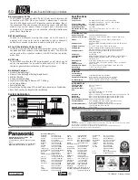 Предварительный просмотр 2 страницы Panasonic AG-A850 Specifications