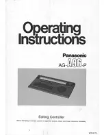 Предварительный просмотр 1 страницы Panasonic AG-A96-P Operating Instructions Manual