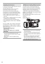 Предварительный просмотр 22 страницы Panasonic AG-AC120ENU Operating Instructions Manual