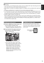 Preview for 15 page of Panasonic AG-AC160A Series Operating Instructions Manual