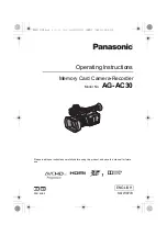 Panasonic AG-AC30 Operating Instructions Manual preview