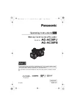 Panasonic AG-AC30PJ Operating Instructions Manual preview