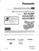 Panasonic AG-AC90EJ Operating Instructions Manual preview