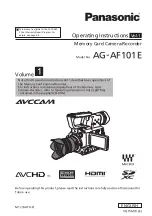 Предварительный просмотр 1 страницы Panasonic AG-AF101AE Operating Instructions Manual