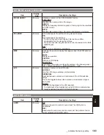 Preview for 11 page of Panasonic AG AG-HPX170 Menu Information