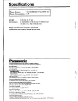 Preview for 8 page of Panasonic AG-B15 Operating Instructions Manual