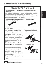 Preview for 5 page of Panasonic AG-B23E Operating Instructions Manual