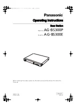 Panasonic AG-BS300E Operating Instructions Manual preview