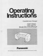 Preview for 1 page of Panasonic AG-CL52 Operating Instructions Manual