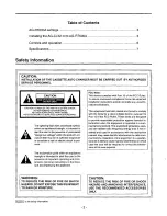 Preview for 2 page of Panasonic AG-CL52 Operating Instructions Manual