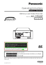 Preview for 1 page of Panasonic AG-CPD20P Operating Instructions Manual