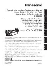 Preview for 1 page of Panasonic AG-CVF15G Operating Instructions Manual