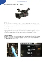 Preview for 1 page of Panasonic AG-CX350 Manual