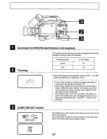 Предварительный просмотр 47 страницы Panasonic AG-DP800HP Manual