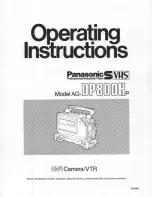 Panasonic AG-DP800HP Operating Instructions Manual preview