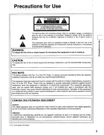 Preview for 3 page of Panasonic AG-DS850 User Manual