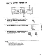 Preview for 21 page of Panasonic AG-DS850 User Manual