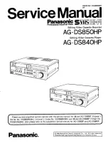 Предварительный просмотр 1 страницы Panasonic AG-DS850HP Service Manual