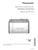 Panasonic AG-DV11DC P Operating Instructions Manual preview