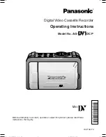 Предварительный просмотр 1 страницы Panasonic AG-DV1DC P Operating Instructions Manual