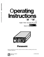 Предварительный просмотр 1 страницы Panasonic AG-DV2500 - Professional Video Cassete recorder/player Operating Instructions Manual