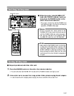 Предварительный просмотр 27 страницы Panasonic AG-DV2500 - Professional Video Cassete recorder/player Operating Instructions Manual