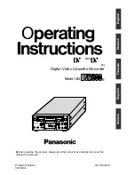 Preview for 1 page of Panasonic AG-DV2500E Operating Instructions Manual