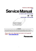 Предварительный просмотр 1 страницы Panasonic AG-DV2500E Service Manual