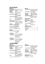 Preview for 2 page of Panasonic AG-DV2500P Service Manual