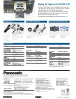 Предварительный просмотр 4 страницы Panasonic AG-DVC10 Specifications