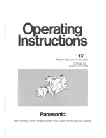 Panasonic AG-DVC10P Operating Instructions Manual preview