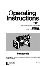 Preview for 1 page of Panasonic AG-DVC80 Operating Instructions Manual