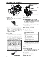 Preview for 10 page of Panasonic AG-DVX100A - Pro 3-CCD MiniDV Proline Camcorder Operating Instructions Manual