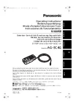 Panasonic AG-EC4G Operating Instructions Manual preview