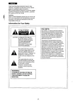 Предварительный просмотр 2 страницы Panasonic AG-EZ1UP Operating Instructions Manual